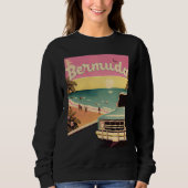Sweatshirt Bermuda Retro Beach Vacation Graphics Bermuda Surf (Devant)