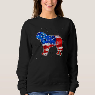 Sweatshirt Bernard Tie Dye Drapeau Américain Patriotique 4 Ju