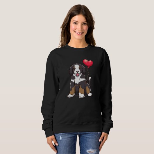 Sweatshirt Bernedoodle Chien Idée cadeau (Devant entier)