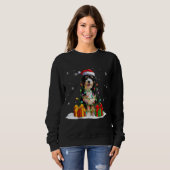 Sweatshirt Bernedoodle Père Noël Christmas Tree Lights Noël P (Devant entier)