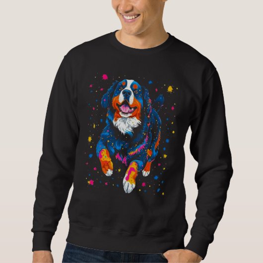 Sweatshirt Bernese Mountain Dog in Space (Devant)