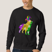 Sweatshirt Bernese Mountain Dog Mardi Gras Carnivals Funny Pu (Devant)