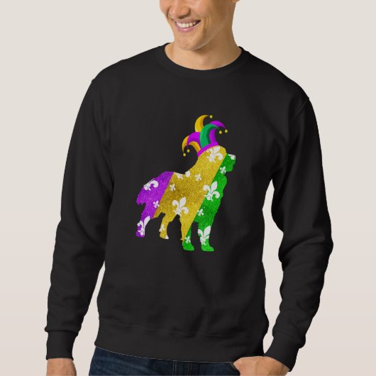 Sweatshirt Bernese Mountain Dog Mardi Gras Carnivals Funny Pu (Devant)