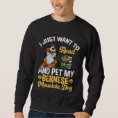 Sweatshirt Bernese Mountain Dog Read Books (Devant)