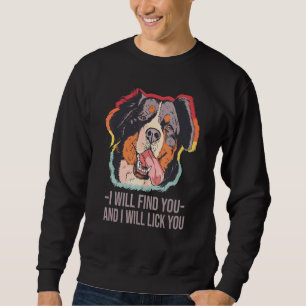 Sweatshirt Bernese Mountain Dog Retro Couleur coucher de sole