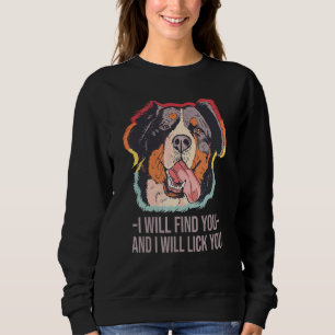 Sweatshirt Bernese Mountain Dog Retro Couleur coucher de sole