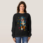 Sweatshirt Bernese Mountain Dog Space Science Cosmos (Devant entier)