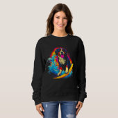 Sweatshirt Bernese Mountain Dog Surfer (Devant entier)