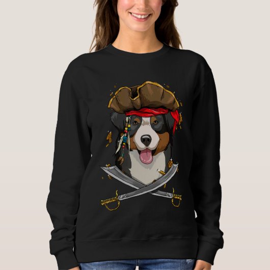 Sweatshirt Bernese Mountain Pirate Kids Chien Pirate Citrouil (Devant)