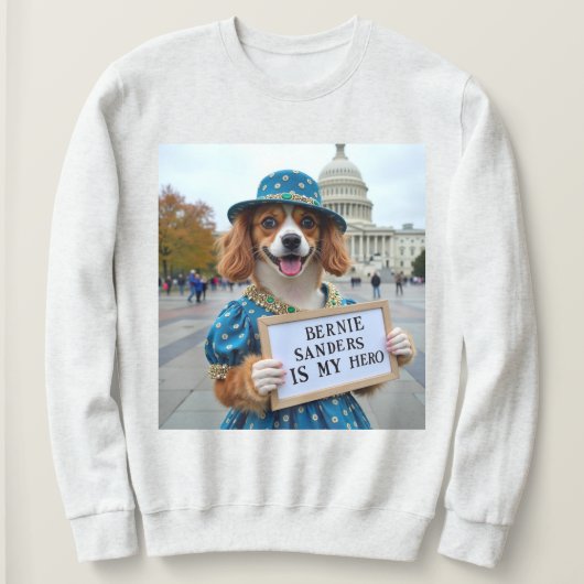 Sweatshirt Bernie Sanders Est Mon Héros (Design devant)