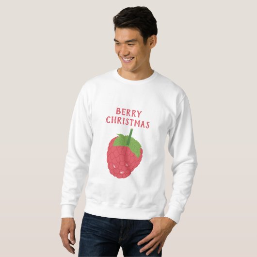 Sweatshirt Berry Christmas Raspberry Fruit Design (Devant entier)