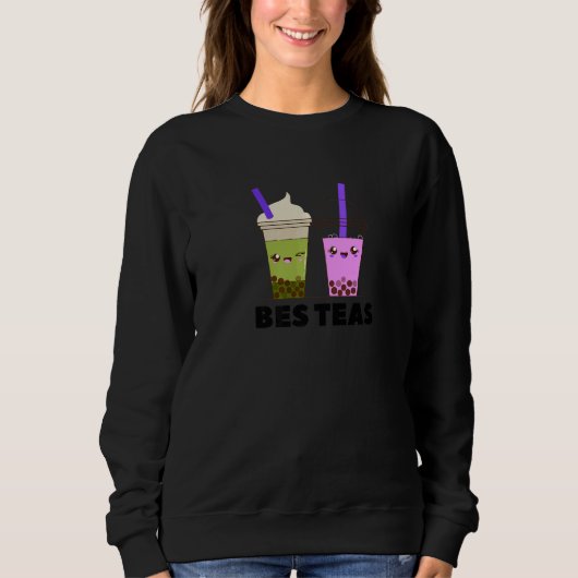 Sweatshirt Bes Teas Buble Boba Milk Tea Pearl Tapioca (Devant)