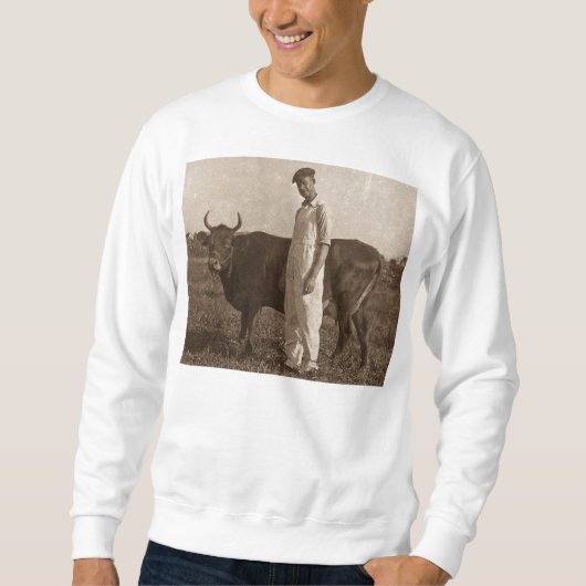 Sweatshirt Bessie l'agriculteur de cru de vache (Devant)