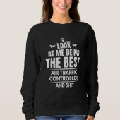 Sweatshirt Best Air Traffic Controller Aviation Airplane Grap (Devant)