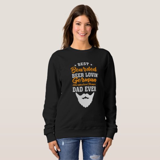 Sweatshirt Best Bearded Beer Lovin' German Wirehaired Pointer (Devant entier)