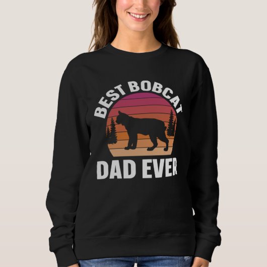 Sweatshirt Best Bobcat Dad Retro Animal (Devant)