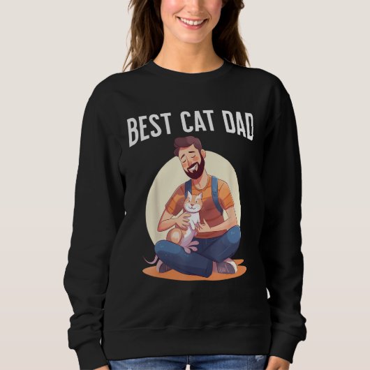 Sweatshirt Best Cat Dad (Devant)