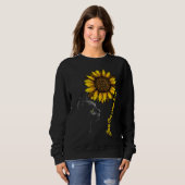 Sweatshirt Best Cat Mom Ever Sunflower Leopard  Black Cat Mot (Devant entier)