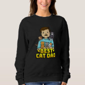 Sweatshirt Best Cat Papa (Devant)