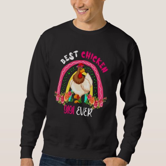 Sweatshirt Best Chicken Gigi Ever Cute Chicken Bow Tie Mother (Devant)