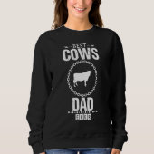 Sweatshirt Best Cows Dad Ever Classic 1 (Devant)