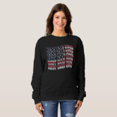 Sweatshirt Best Dad Ever Fathers Day American Flag Father Dad (Devant entier)