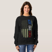 Sweatshirt Best Dad Ever US American Flag Father s Day Papa D (Devant entier)