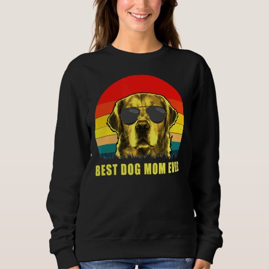 Sweatshirt Best Dog Mom Ever Golden Retriever   (Devant)