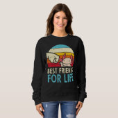 Sweatshirt Best Friends For Life Axolotl Fist Bump Retro Boys (Devant entier)