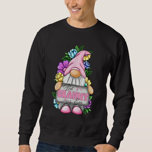 Sweatshirt Best Granny Ever Gnome Happy Mother s Day Gnomes M (Devant)