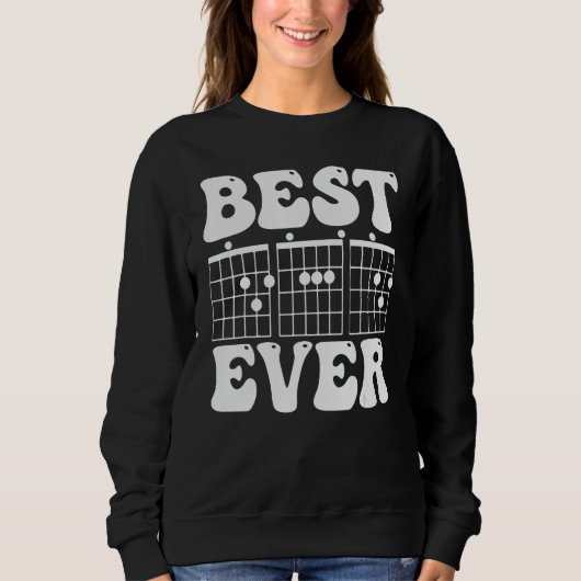 Sweatshirt best guitar dad ever chords best dad guitar dad Re (Devant)