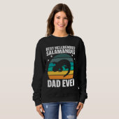 Sweatshirt Best Hellbender Salamander Dad Biologist Retro (Devant entier)