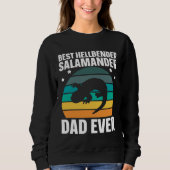 Sweatshirt Best Hellbender Salamander Dad Biologist Retro (Devant)
