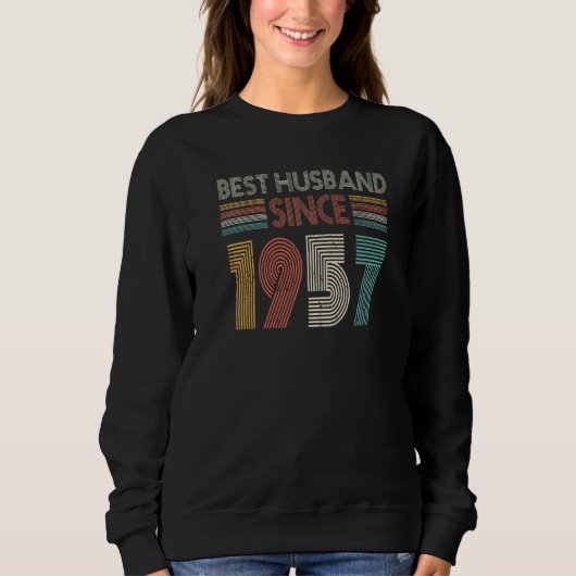 Sweatshirt Best Husband Since 1957 65th wedding anniversary (Devant)