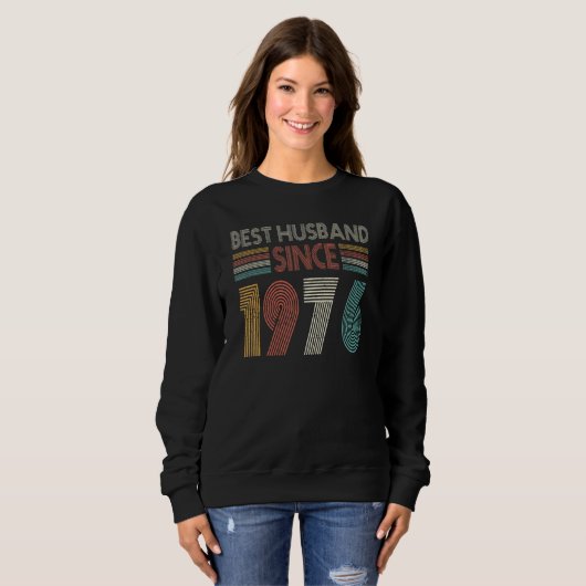 Sweatshirt Best Husband Since 1976 46th wedding anniversary (Devant entier)
