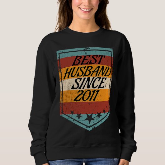 Sweatshirt Best Husband since 2011 wedding married in 2011 (Devant)