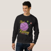 Sweatshirt Best Knitting Mom Ever Crocheting Yarn Mother s Da (Devant entier)