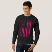 Sweatshirt Best Mama Ever US Pink American Flag Mother s Day  (Devant entier)