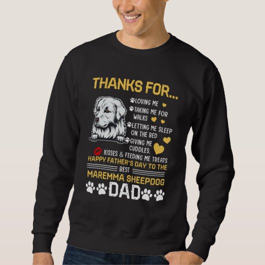 Sweatshirt Best Maremma sheepdog Dog Dad Happy Father s Day (Devant)