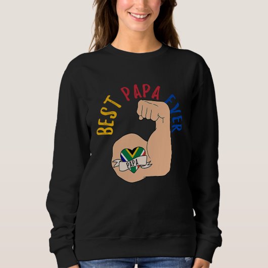 Sweatshirt Best Papa Ever South African Dad Fathers Day (Devant)
