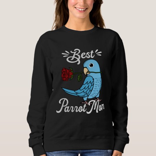 Sweatshirt Best Parrot Mom I Blue Parrotlet (Devant)