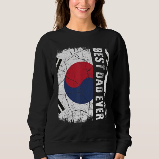 Sweatshirt Best South Korean Dad Ever South Korea Flag Father (Devant)