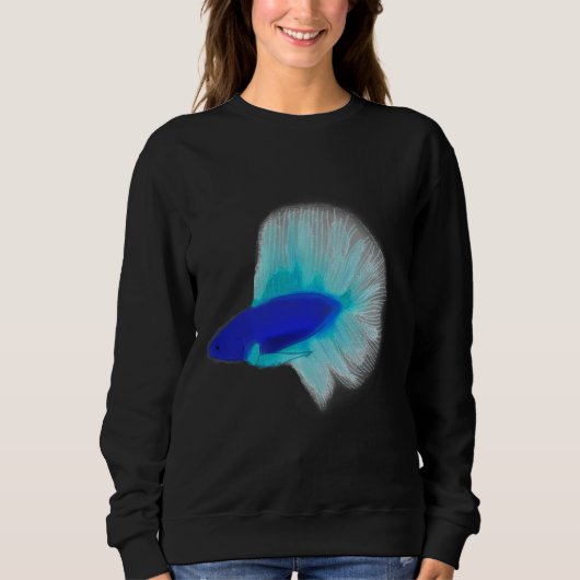 Sweatshirt Betta Fish Blue 66 (Devant)