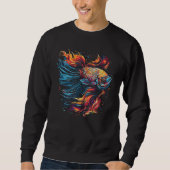 Sweatshirt Betta Fish Cool Abstract Colorful (Devant)