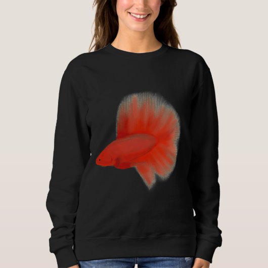 Sweatshirt Betta Fish Red 68 (Devant)