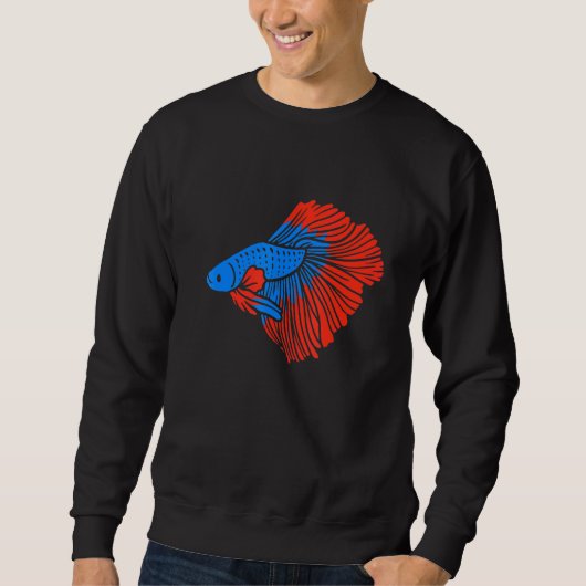 Sweatshirt Betta Fish Siamese Lutter contre le poisson (Devant)