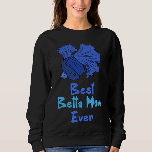 Sweatshirt Betta Maman Ever Bleue Betta Fish Maman (Devant)