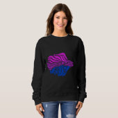 Sweatshirt Betta Poisson rose Purple Blue Pride (Devant entier)