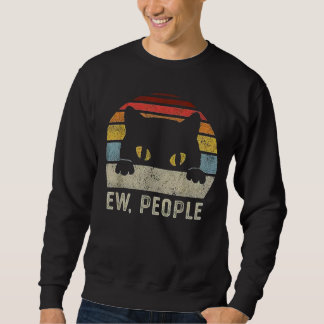 Sweatshirt Beurk les gens Chat rétro Drôle Anti social Intrig