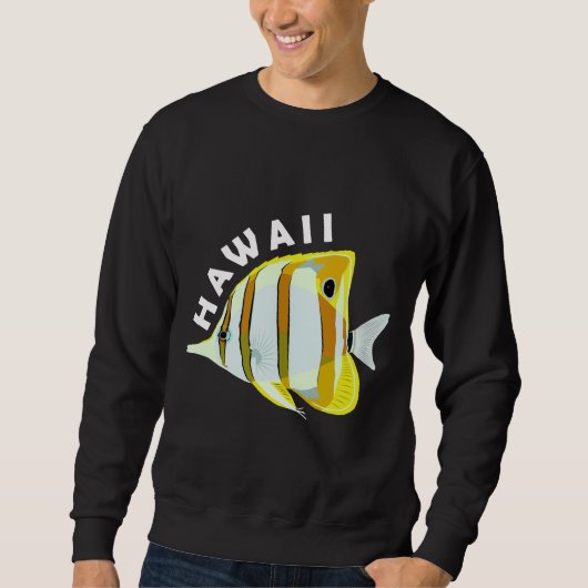 Sweatshirt Beurre d'Hawaii Poisson Corail Tropical Animal mar (Devant)